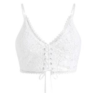 Cider White Lace Corset Crop Top Size 1X NWT Castlecore Fairycore Renaissance